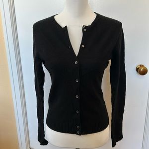 Jcrew 100% cashmere black cardigan
